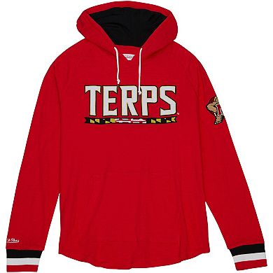 Men's Mitchell & Ness Red Maryland Terrapins Legendary Raglan Pullover Hoodie