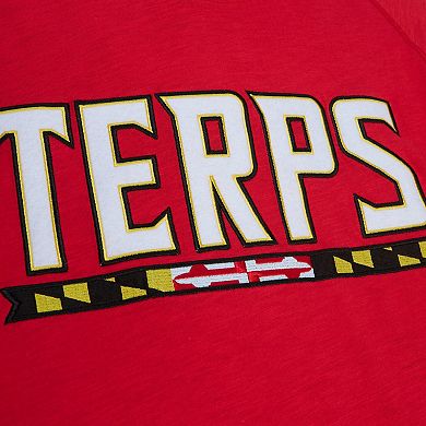Men's Mitchell & Ness Red Maryland Terrapins Legendary Raglan Pullover Hoodie