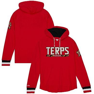 Men's Mitchell & Ness Red Maryland Terrapins Legendary Raglan Pullover Hoodie