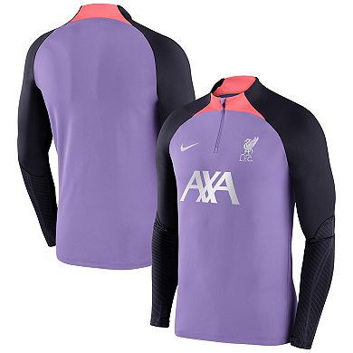 Men's Nike Purple Liverpool Strike Drill 2023/24 Performance Quarter-Zip Long Sleeve Top