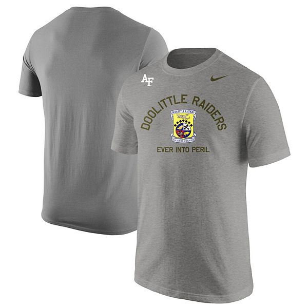 Men's Nike Heather Gray Air Force Falcons Rivalry Badge Core T-Shirt