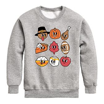 Boys 8-20 Thanksgiving Grid Fleece Sweatshirt