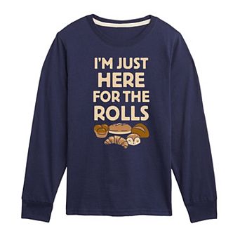 Boys 8-20 Here For The Rolls Long Sleeve Graphic Tee