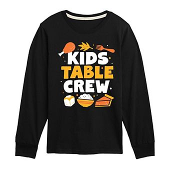 Boys 8-20 Kids Table Crew Long Sleeve Graphic Tee