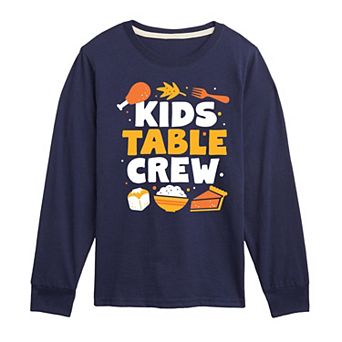 Boys 8-20 Kids Table Crew Long Sleeve Graphic Tee