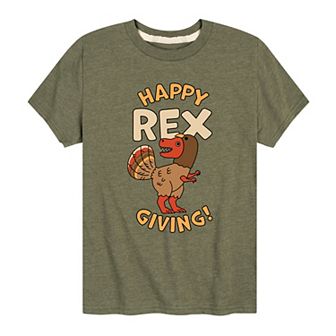 Boys 8-20 Happy Rex Giving Graphic Tee
