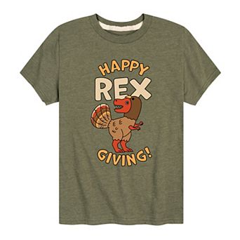 Boys 8-20 Happy Rex Giving Graphic Tee