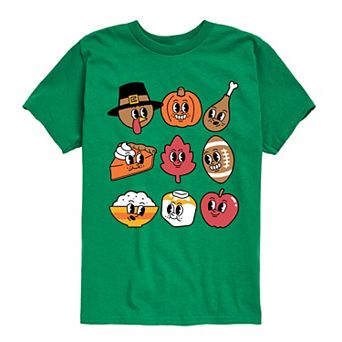 Boys 8-20 Thanksgiving Grid Graphic Tee