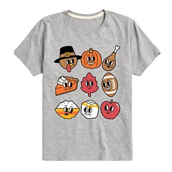 Boys 8-20 Thanksgiving Grid Graphic Tee
