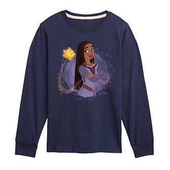 Disney's Wish Boys 8-20 Asha and Star Long Sleeve Graphic Tee