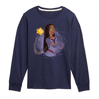 Disney's Wish Boys 8-20 Asha and Star Long Sleeve Graphic Tee