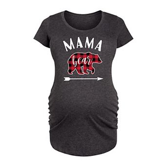 Maternity Mama Bear Plaid And Arrow Graphic Tee