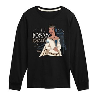 Disney's Wish Boys 8-20 Rosas Royalty Long Sleeve Graphic Tee
