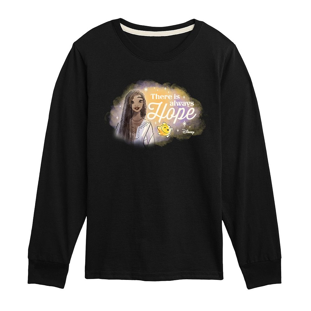 Disney's Wish Boys 8-20 There Is Always Hope Long Sleeve Graphic Tee
