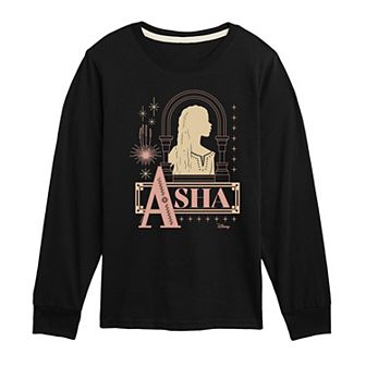 Disney's Wish Boys 8-20 Asha Long Sleeve Graphic Tee