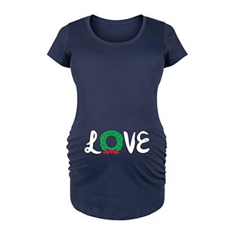 Maternity Love Wreath Graphic Tee