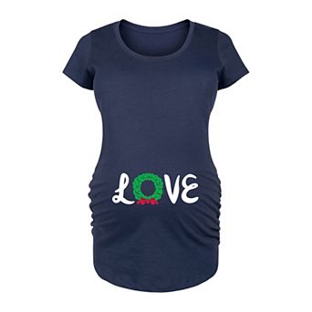 Maternity Love Wreath Graphic Tee