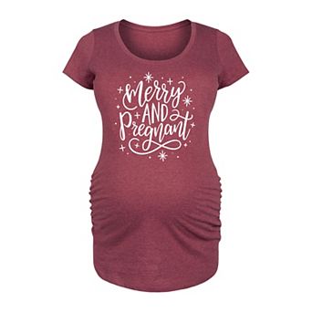 Maternity Merry And Pregnant Graphic Tee