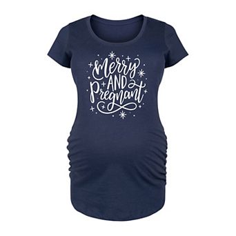 Maternity Merry And Pregnant Graphic Tee