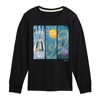Disney's Wish Boys 8-20 Character Panels Long Sleeve Graphic Tee