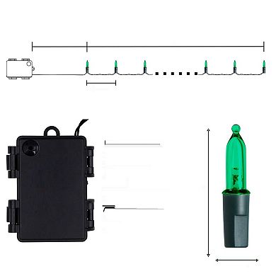 Twinkle Star 50 Led Battery Operated Christmas Lights 16 Ft Mini String Lights