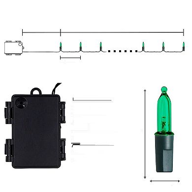 Twinkle Star 50 Led Battery Operated Christmas Lights 16 Ft Mini String Lights