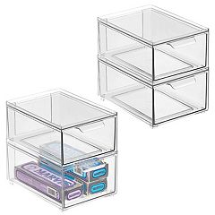 Life Story Classic 3 Shelf Storage Organizer Plastic Drawers, Gray