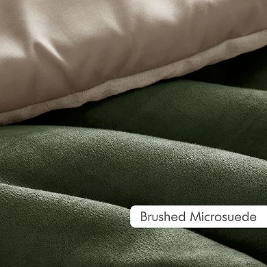 510 Design Boulder Stripe Pieced Faux Suede Comforter Set