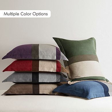 510 Design Boulder Stripe Pieced Faux Suede Comforter Set