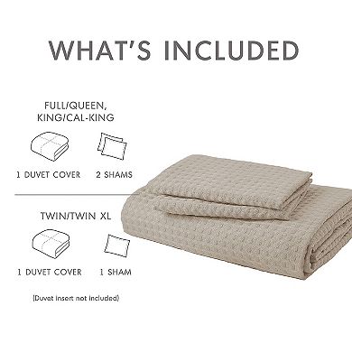510 Design Mina Waffle Textured Duvet Cover Set