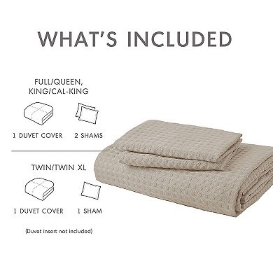 510 Design Mina Waffle Weave Textured Duvet Cover Set