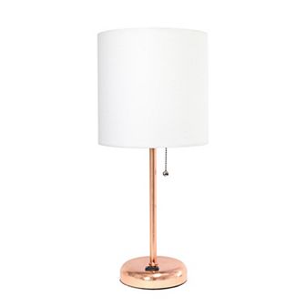 Creekwood Home Oslo Contemporary Rose Gold Table Desk Lamp
