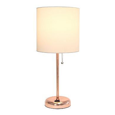 Creekwood Home Oslo Contemporary Rose Gold Table Desk Lamp