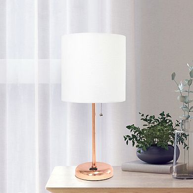 Creekwood Home Oslo Contemporary Rose Gold Table Desk Lamp