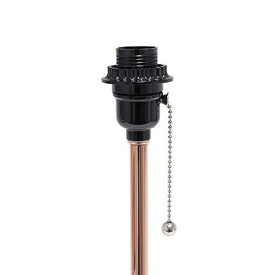 Creekwood Home Oslo Contemporary Rose Gold Table Desk Lamp with USB Port