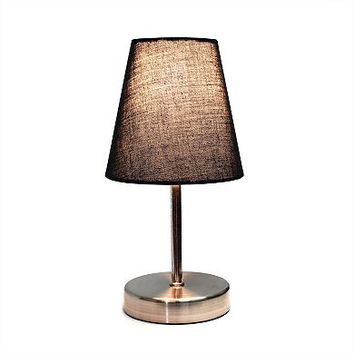 Creekwood Home Nauru Traditional Petite Metal Stick Bedside Table Desk Lamp