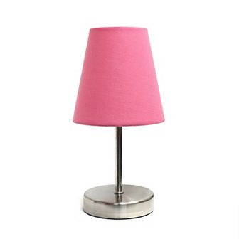 Creekwood Home Nauru Traditional Petite Metal Stick Bedside Table Desk Lamp