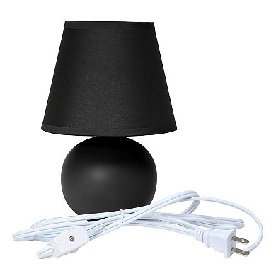 Creekwood Home Nauru Traditional Petite Ceramic Orb Base Bedside Lamp