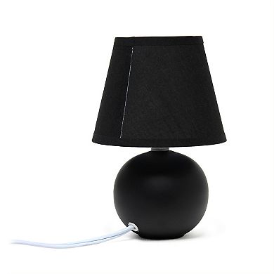 Creekwood Home Nauru Traditional Petite Ceramic Orb Base Bedside Lamp