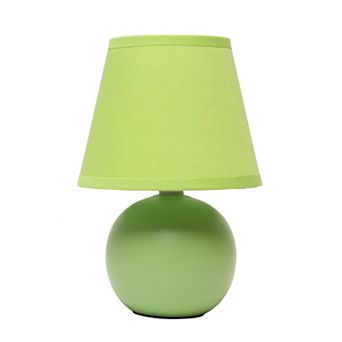 Creekwood Home Nauru Traditional Petite Ceramic Orb Base Bedside Lamp