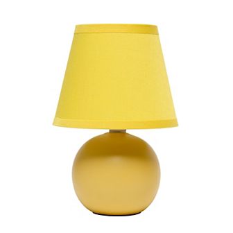 Creekwood Home Nauru Traditional Petite Ceramic Orb Base Bedside Lamp