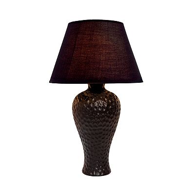 Creekwood Home Essentix Traditional Ceramic Textured Table Lamp