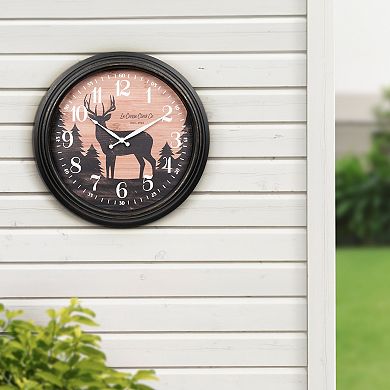 La Crosse Technology 15.75-in. Northwoods Deer Quartz Analog Wall Clock