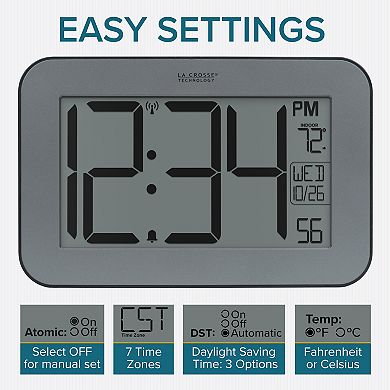 La Crosse Technology Large Time Atomic Digital Clock