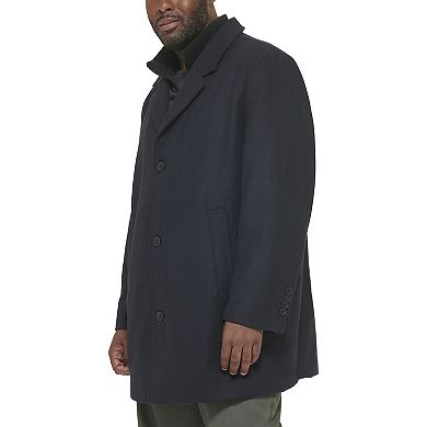 Big & Tall Dockers® Midweight Wool-Blend Topcoat with Quilted Bib