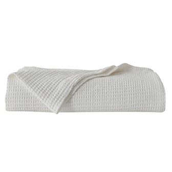 Madelinen Cotton Waffle Weave Knit Throw