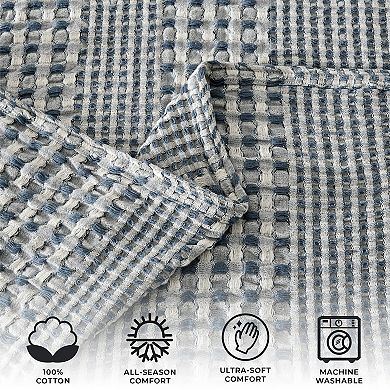 Madelinen Soft Breathable Waffle Weave Knit Blanket