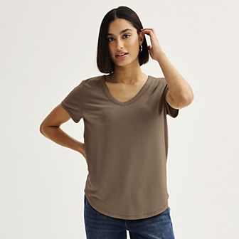 Juniors' SO® Short Sleeve V-Neck Tee