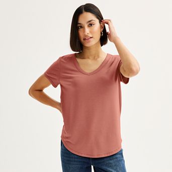 Juniors' SO® Short Sleeve V-Neck Tee