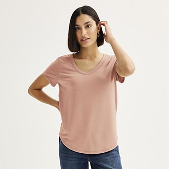 Juniors' SO® Short Sleeve V-Neck Tee